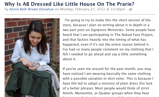 The Naked Face Project: My Facebook Response on Dress